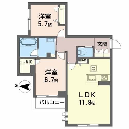 ベレオ支倉の物件間取画像