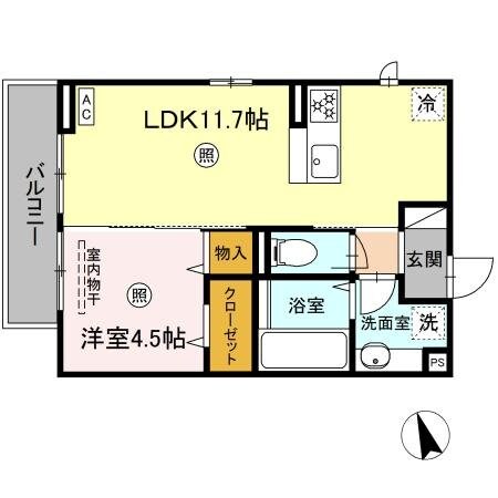 グランドール西勝山の物件間取画像