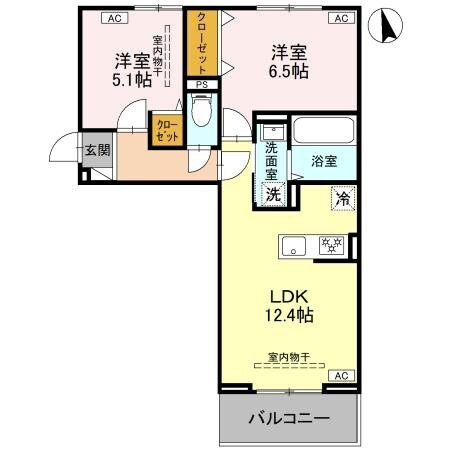 (仮称)D-ROOM飯塚町の物件間取画像