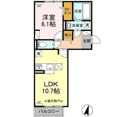 エスポワール Aの物件間取画像