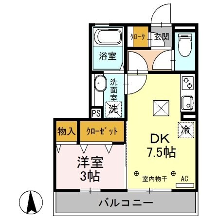 グラン・ブルーエスターテ矢中の物件間取画像