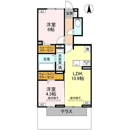ハイトラスト Bの物件間取画像