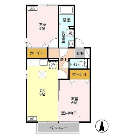 プリムヴェールの物件間取画像