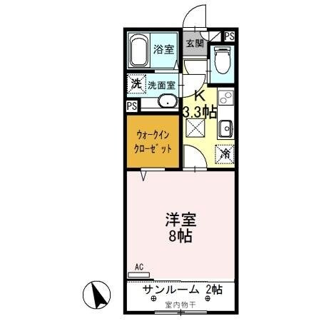 ルビー Dの物件間取画像