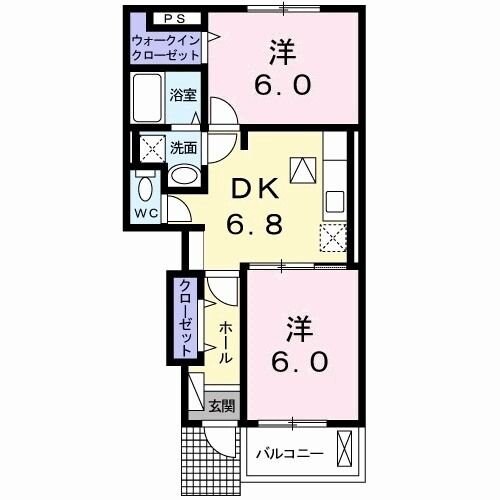 アルデンヌAの物件間取画像
