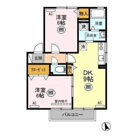 エピナール B\\/Cの物件間取画像