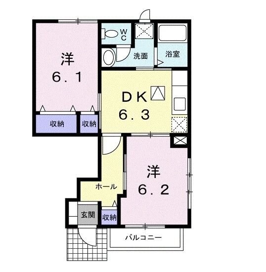 コスモスBの物件間取画像