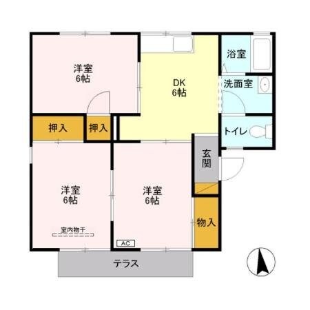 セジュール千木良 Hの物件間取画像