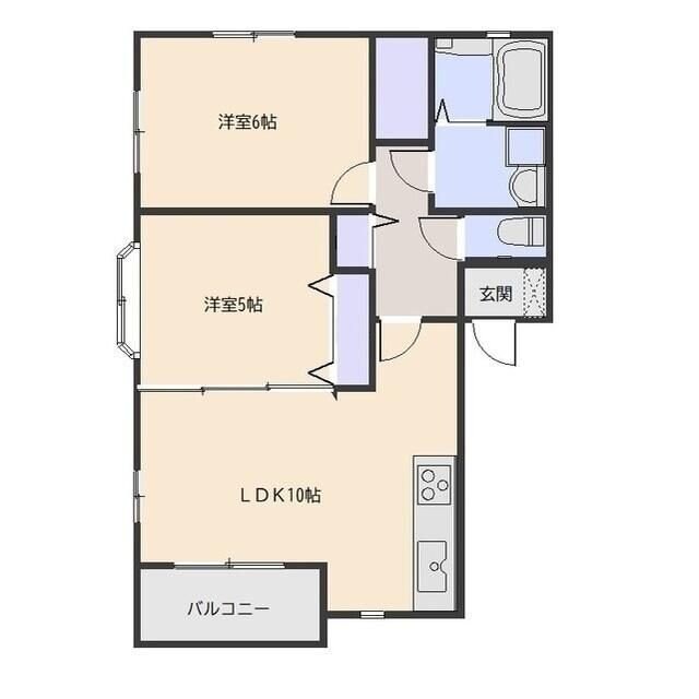 ハピネスクローバー高崎の物件間取画像