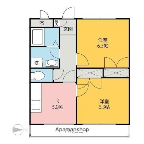 ウィステリアマンションの物件間取画像
