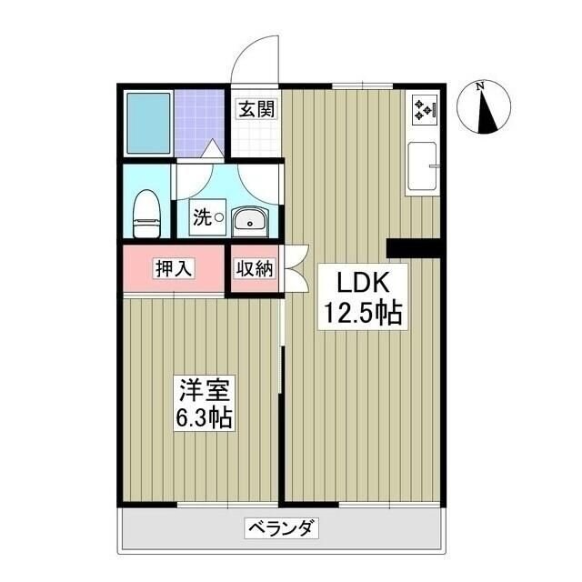ビューハイツ講堂の物件間取画像