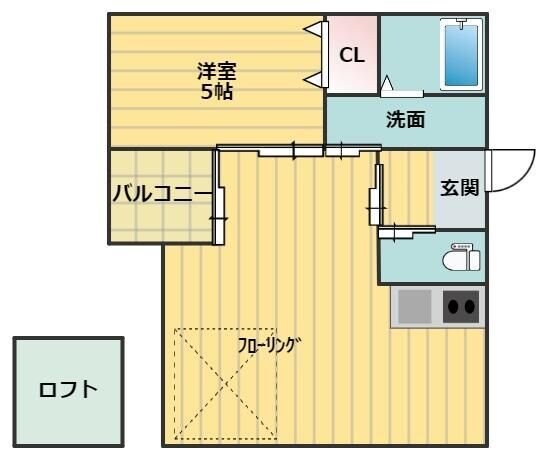 ブルックリンアパートメントの物件間取画像