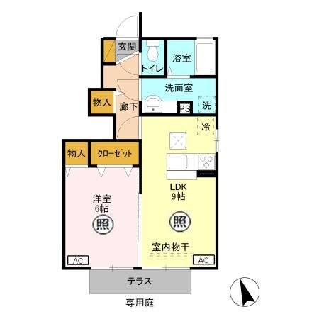 ラ・プランタン Fの物件間取画像