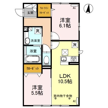 クラリーチェの物件間取画像