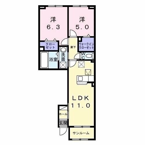 コンフォートパレスの物件間取画像