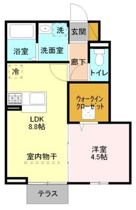 プレジールの物件間取画像