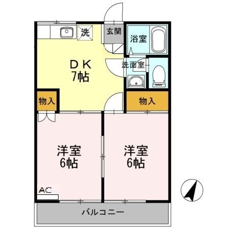 パステロードII番館の物件間取画像