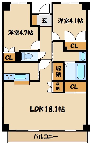 メゾンアイの物件間取画像