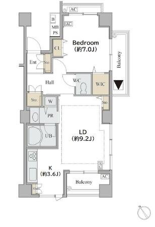 シャレール広尾 2号棟の物件間取画像