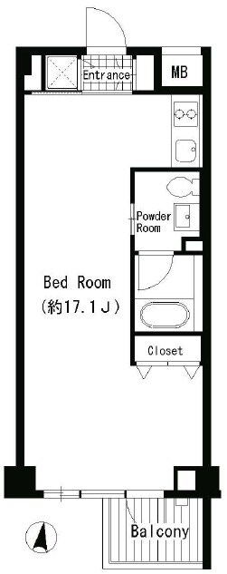 JMFレジデンス世田谷三宿の物件間取画像
