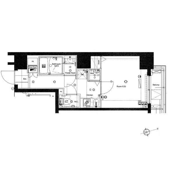 メイクスデザイン東新宿の物件間取画像