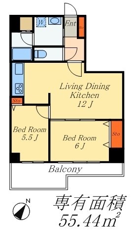 リエール若松町の物件間取画像