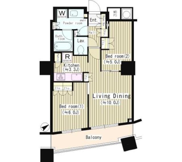 ザ・パークハウス 西新宿タワー60の物件間取画像