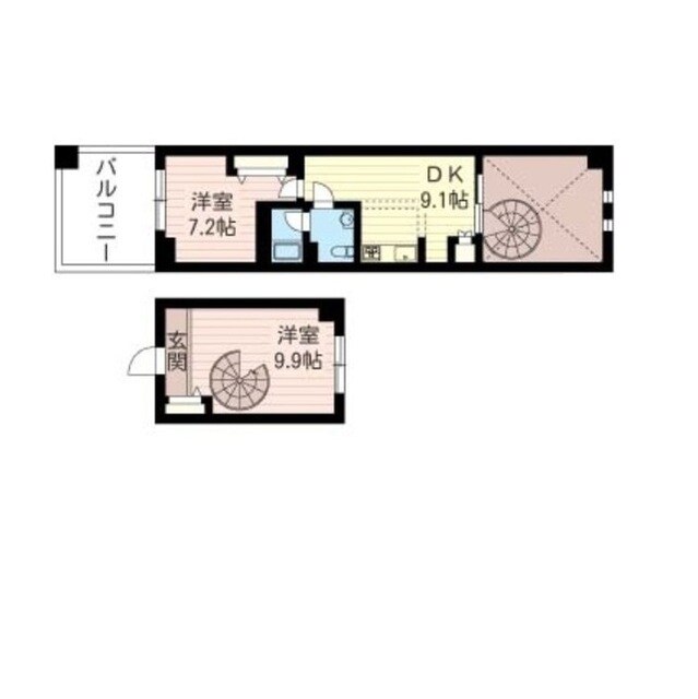 レジデンスシャルマン月島の物件間取画像