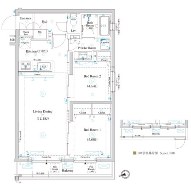 ラティエラ滝野川の物件間取画像