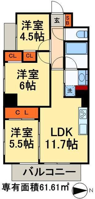 レスピール早稲田の物件間取画像