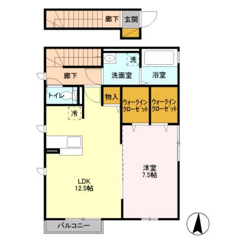 セジュール桂2の物件間取画像