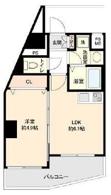 ONE ROOF FLAT NISHIWASEDAの物件間取画像