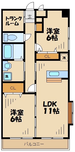 クープル南原の物件間取画像