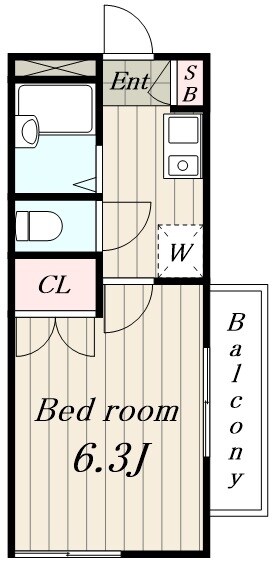 シティハイムたつみの物件間取画像