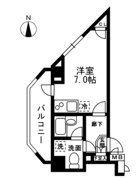 レジディア中落合A棟の物件間取画像