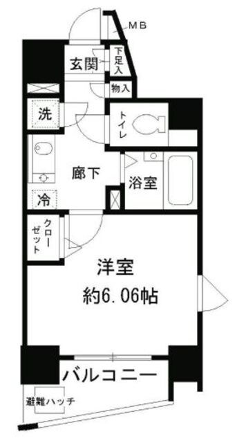 レジディア新中野の物件間取画像
