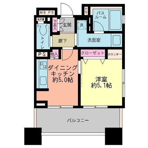 パークキューブ市ヶ谷の物件間取画像