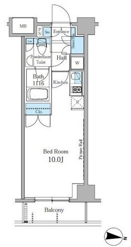 パークスフィア中野富士見町の物件間取画像