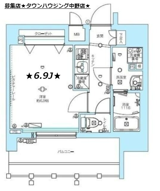 ラクラス中野富士見町の物件間取画像
