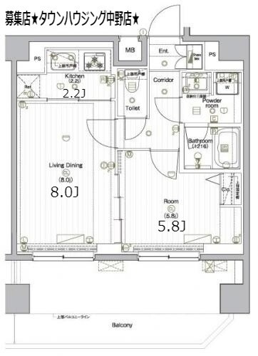 プレミアムキューブG北新宿の物件間取画像