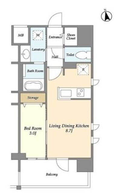アプリーレ東中野の物件間取画像