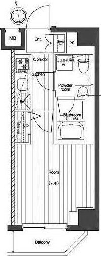 プレミアムキューブG北新宿の物件間取画像