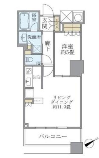 ザ・パークハウス西新宿タワー60の物件間取画像