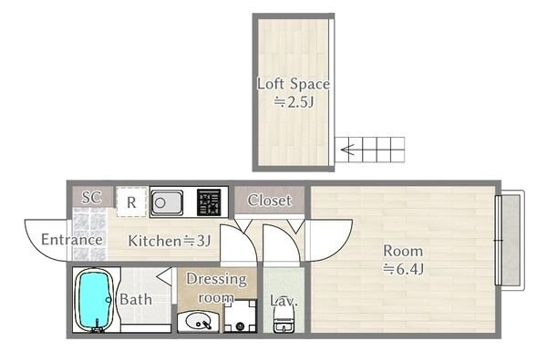 アメリカンリバティー笹塚の物件間取画像