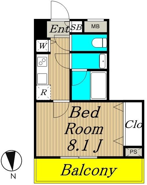 スカイレジデンス中落合の物件間取画像