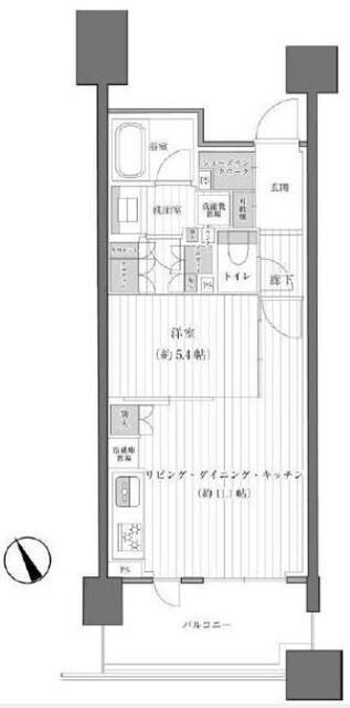 クレヴィアタワー目黒不動前の物件間取画像