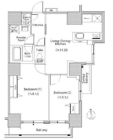 エムレジデンス渋谷神泉の物件間取画像