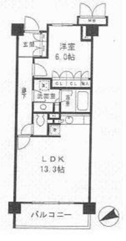 HF若林公園レジデンスの物件間取画像