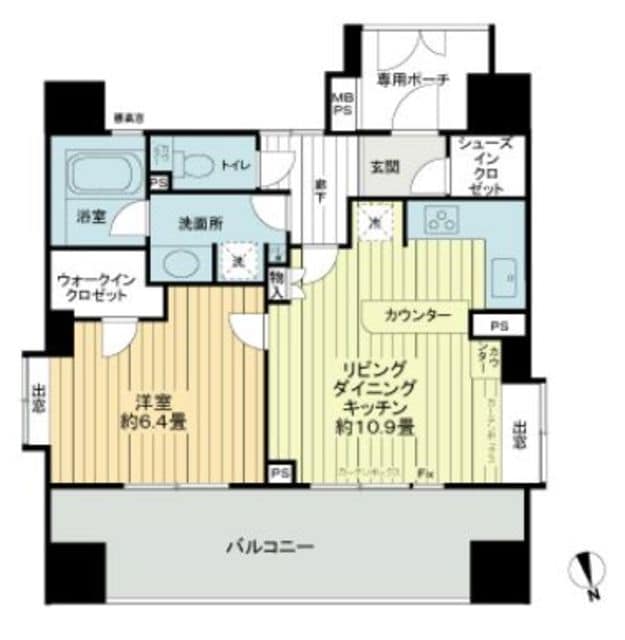 ライオンズステーションプラザ溝の口セントラルアベニューの物件間取画像