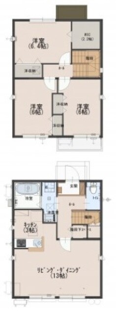 G-Forest西堀 6号棟の物件間取画像